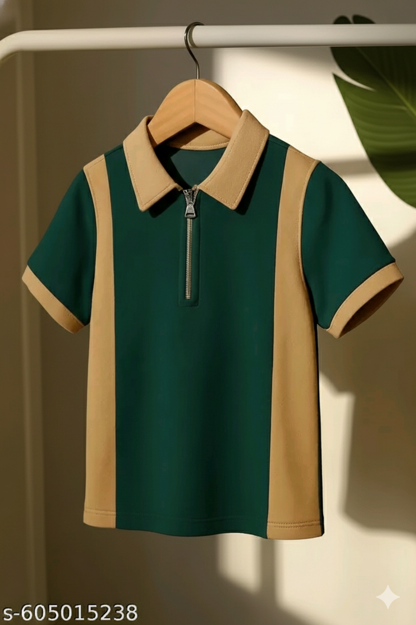 The 'Rio' Color-Block Knit Polo Shirt – Elevated Casual Comfort