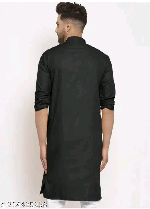 Elegant Black Classic Kurta – Timeless Style for Every Occasion