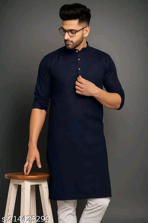 Elegant Black Classic Kurta – Timeless Style for Every Occasion