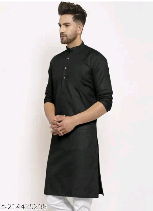 Elegant Black Classic Kurta – Timeless Style for Every Occasion