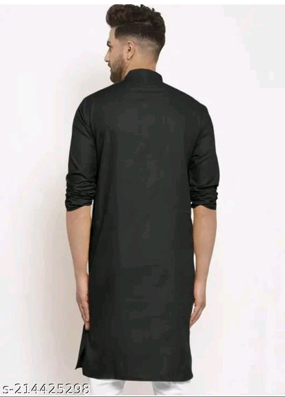 Elegant Black Classic Kurta – Timeless Style for Every Occasion